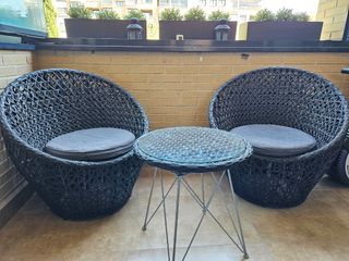 Sillones jardín - ratán negro