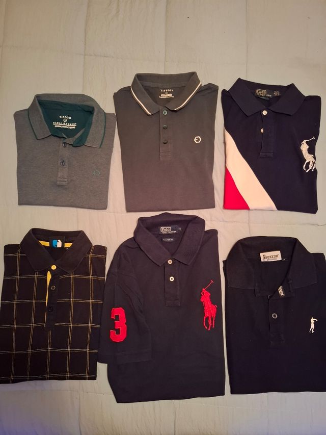 6 Polos ,Ralph Lauren,boxeur,tiffosi y foot locker