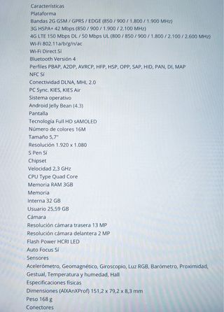 Samsung Galaxy Note 3 N9005 Negro