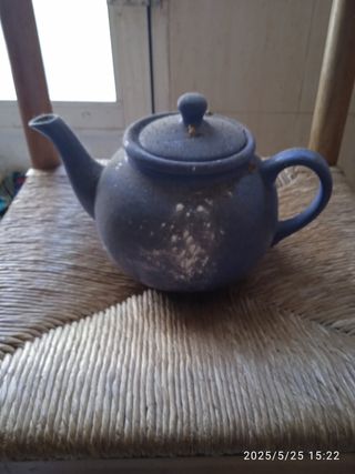 Cafetera azul vintage