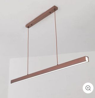 Lampara lineal colgante cobre