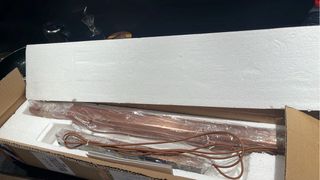 Lampara lineal colgante cobre