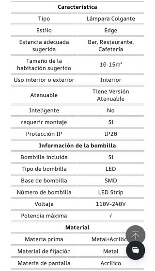 Lampara lineal colgante cobre