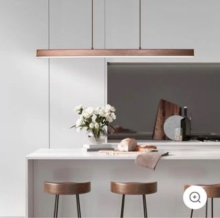 Lampara lineal colgante cobre