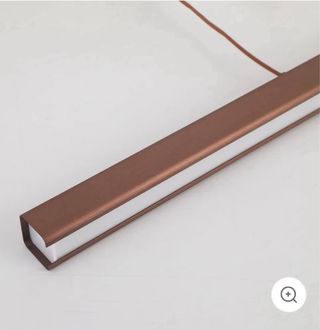 Lampara lineal colgante cobre