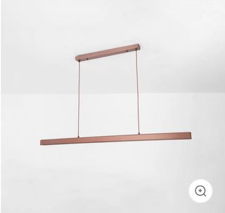 Lampara lineal colgante cobre
