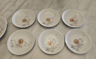 Juego postre porcelana vintage