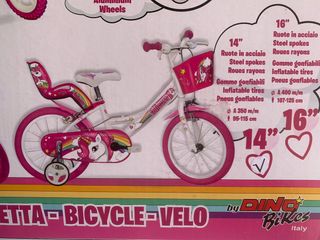 Bicicletta Unicorno 14" Dino Bikes