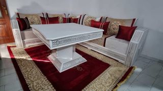 Sofá rinconero marroquí blanco