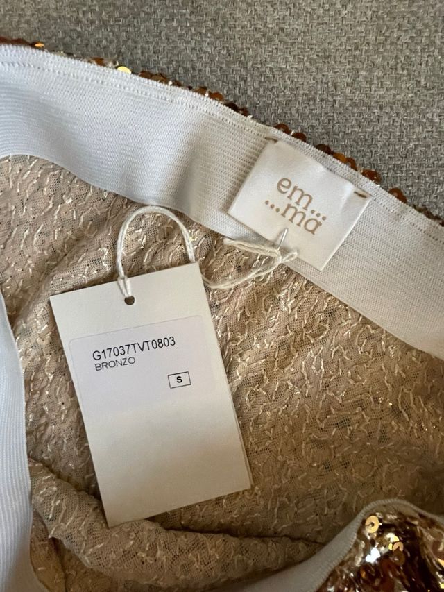 Gonna paillettes oro