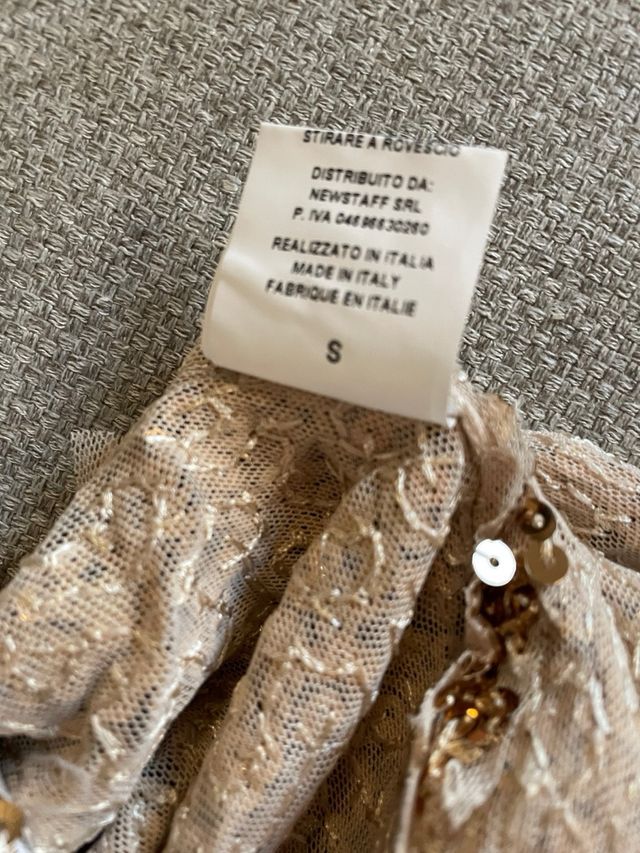 Gonna paillettes oro