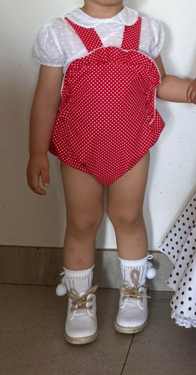 Ranita lunares con camisa de plumeti 24 meses
