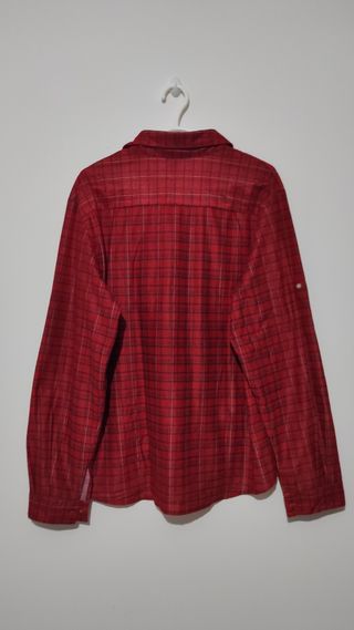 Camisa Adidas roja manga larga hombre