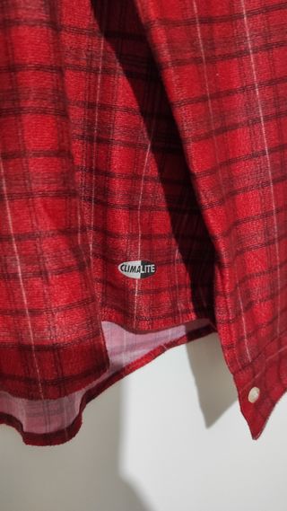 Camisa Adidas roja manga larga hombre