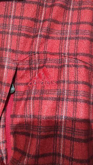Camisa Adidas roja manga larga hombre