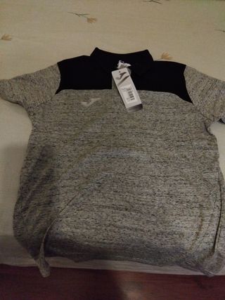 Polo niño gris-negro