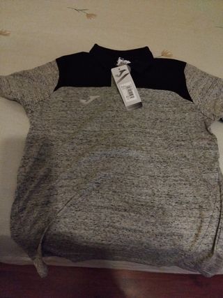 Polo niño gris-negro