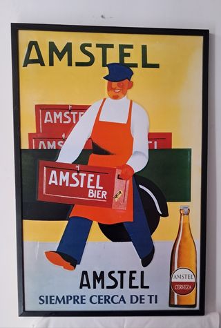 Cuadro Amstel Cerveza Vintage MEDIDAS 1,03 X 68