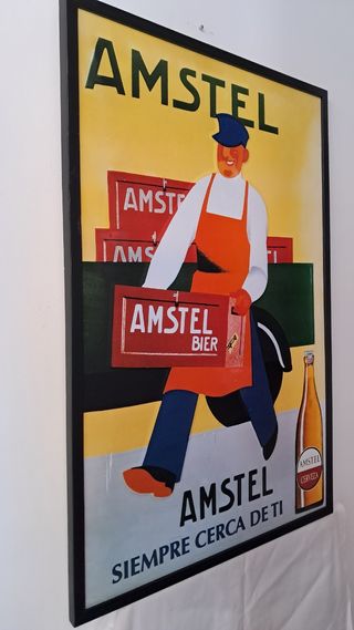 Cuadro Amstel Cerveza Vintage MEDIDAS 1,03 X 68