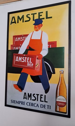 Cuadro Amstel Cerveza Vintage MEDIDAS 1,03 X 68