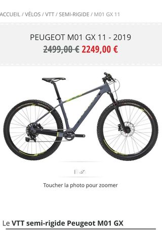 Bici MTB Peugeot M01 GX 11 carbono - como nueva
