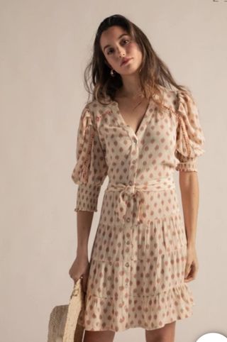 Vestido Hug&Clau beige talla M
