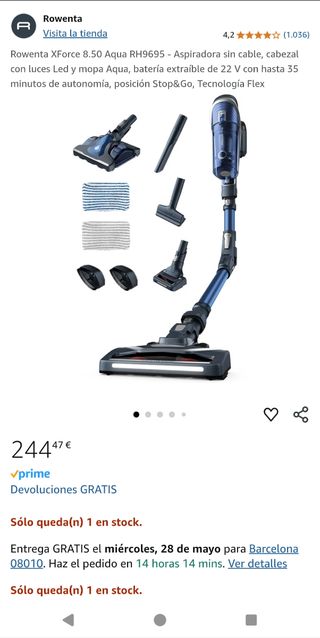 Rowenta X-Force 8.50 Aqua Aspiradora