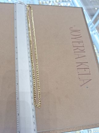 Cadena barbada 18k -