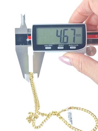 Cadena barbada 18k -