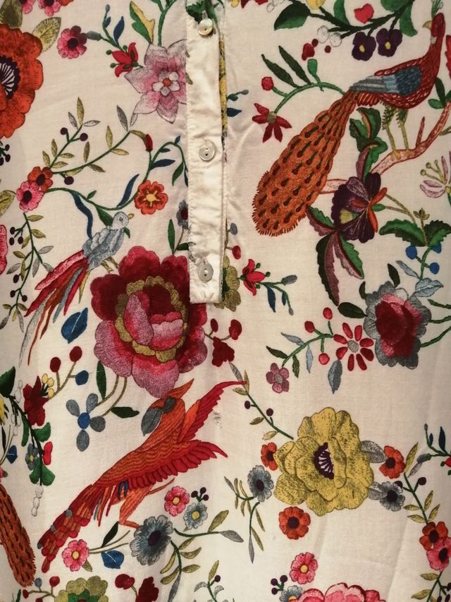 Camisa Zara flores multicolor talla M