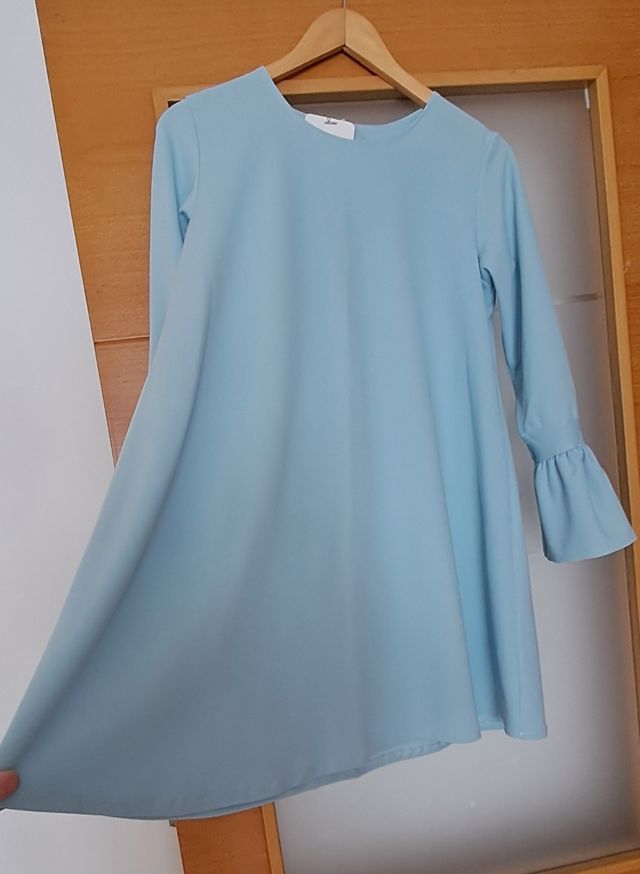 Vestido azul campana