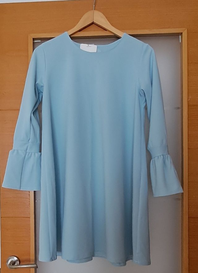 Vestido azul campana