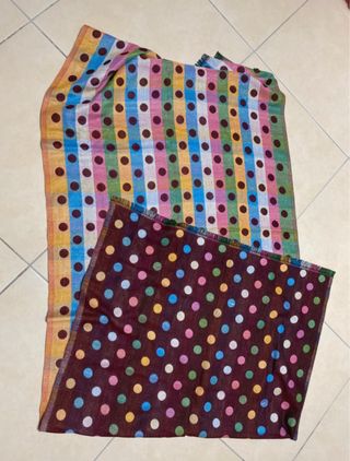 Sciarpa Pois Multicolor,duble face