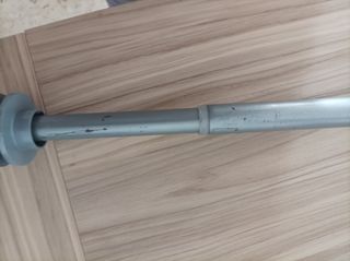 Barra cortina metal gris - 140cm