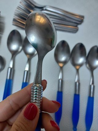 Set 24 posate Flash acciaio inox blu