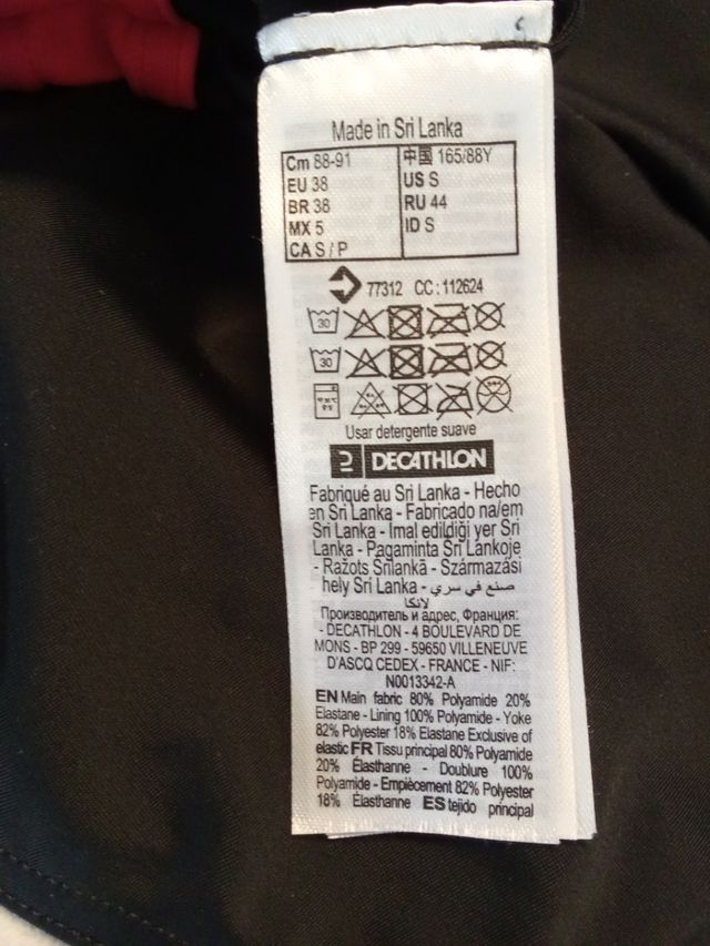 Bañador Nabaiji premamá negro-rosa