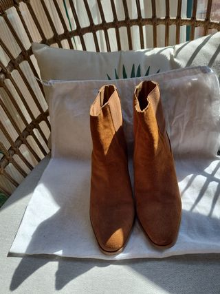 Botines Mango ante marrón. Talla 37