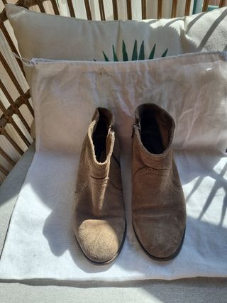 Botines Mango ante marrón - talla 37