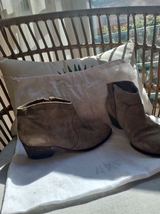Botines Mango ante marrón - talla 37