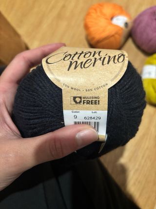 5 ovillos lana algodón - Colores Otoño