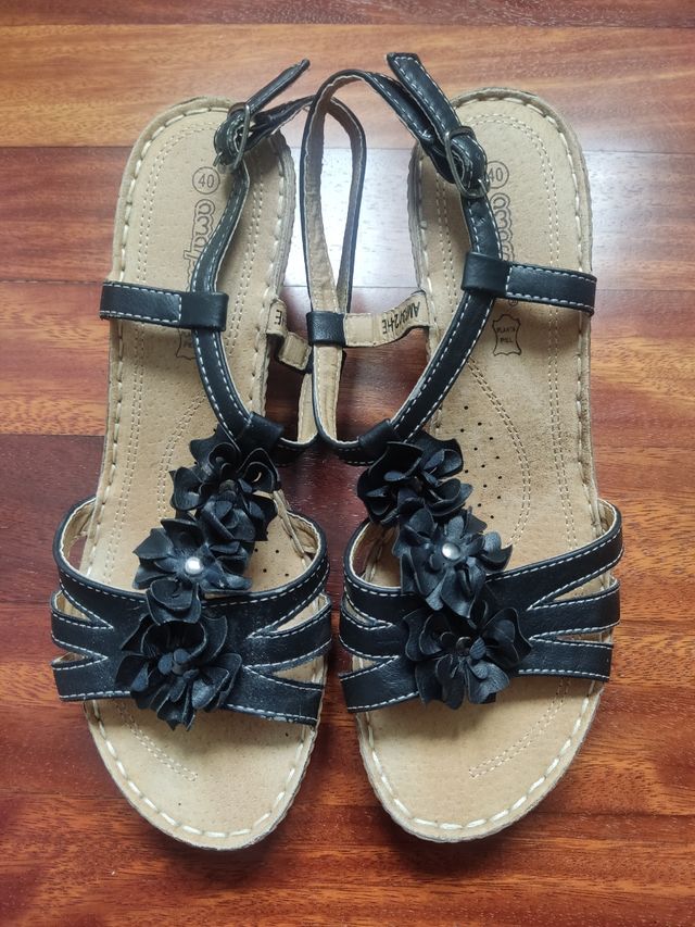 Sandalias negras mujer talla 40