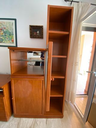 Mueble librero madera - marrón