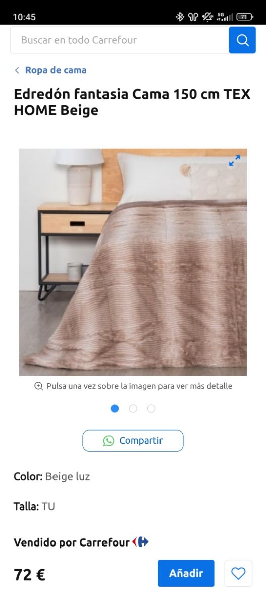 Edredón Carrefour 150cm