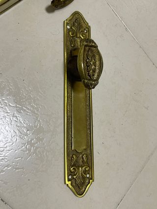 Pomo puerta bronce antiguo (x6)