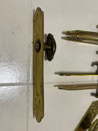 Pomo puerta bronce antiguo (x6)