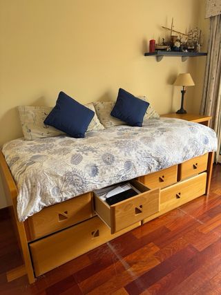 Cama nido madera maciza  - 4 cajones SIN COLCHONES
