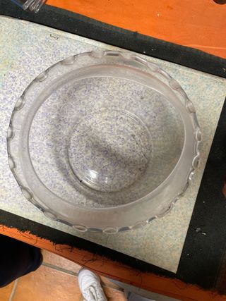 Pecera de cristal transparente