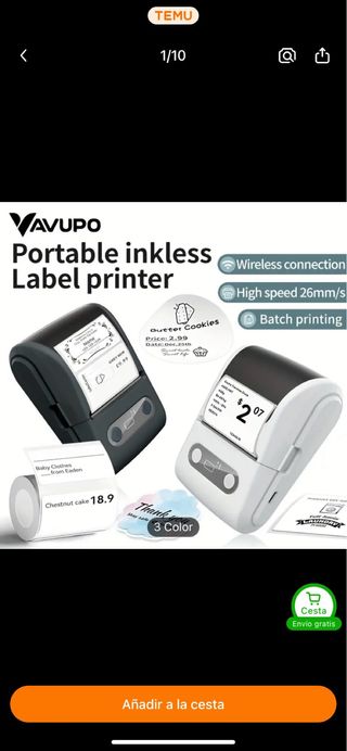 Impresora Etiquetas VAVUPO - Inalámbrica