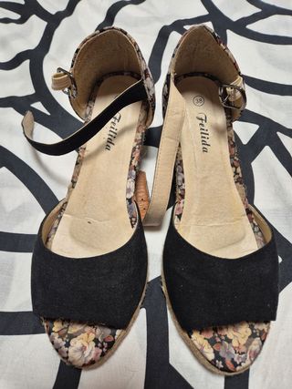 Sandalias cuña Feilida 38 - Flores