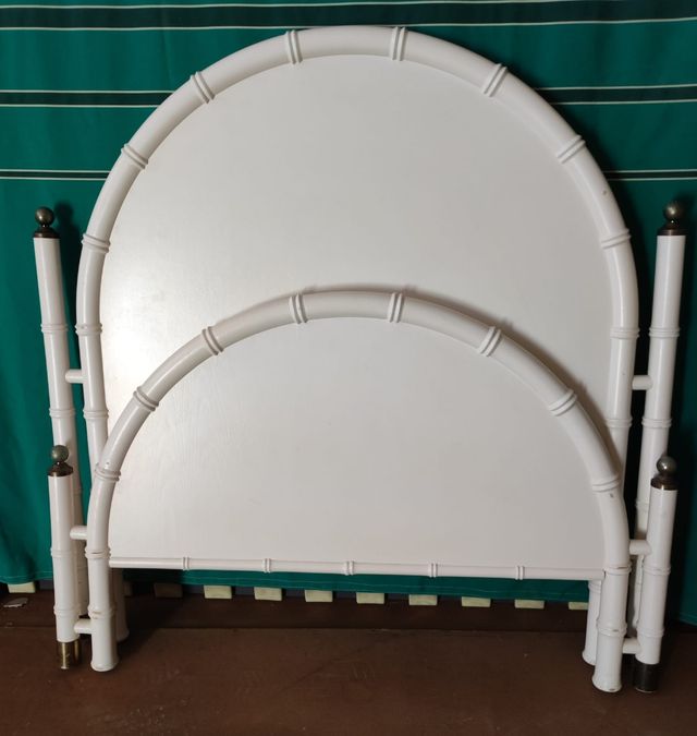 Cabecero cama madera pintada en blanco 105cm